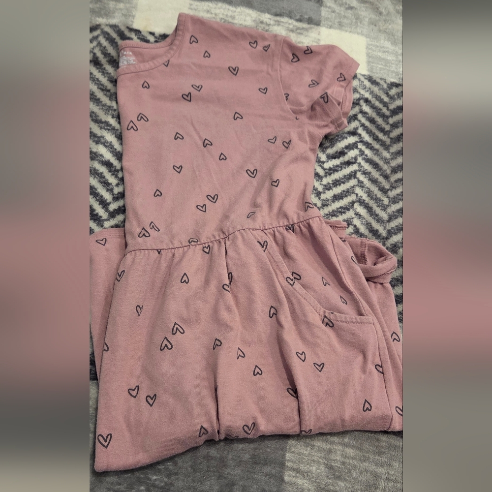 Cat & Jack Mauve Heart Girl's Dress